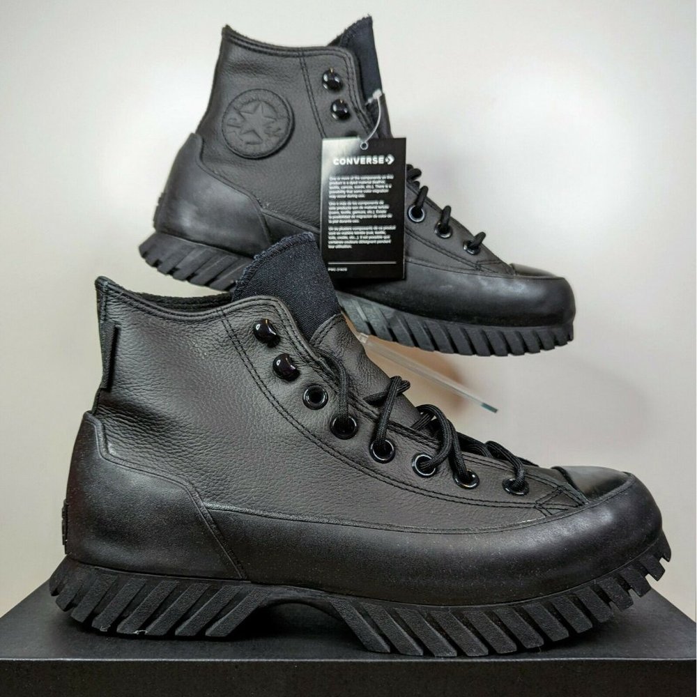 New in Box! Converse Chuck Taylor All Star Lugged High Triple Black Women's Size